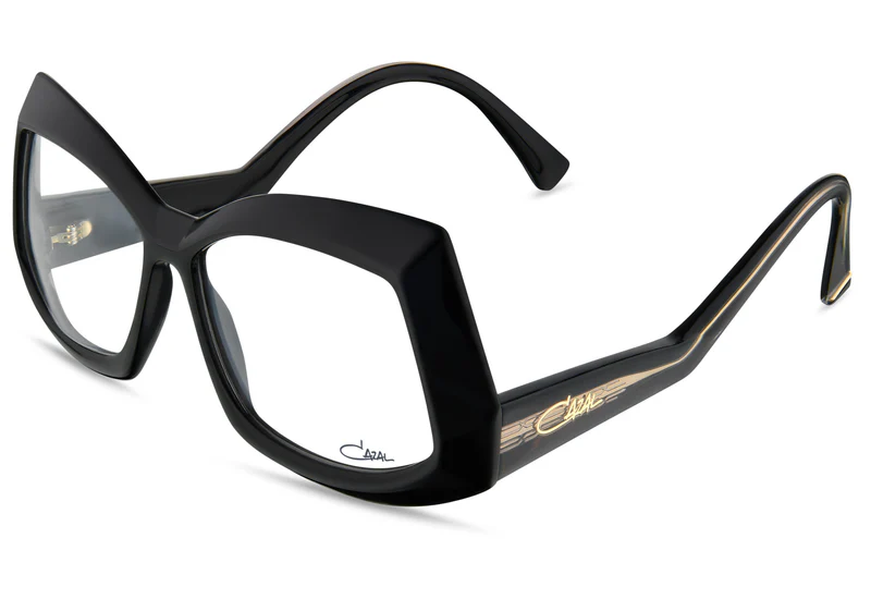 The refined CAZAL 5005 optical frame, combining lightweight titanium and acetate for a sophisticated look.