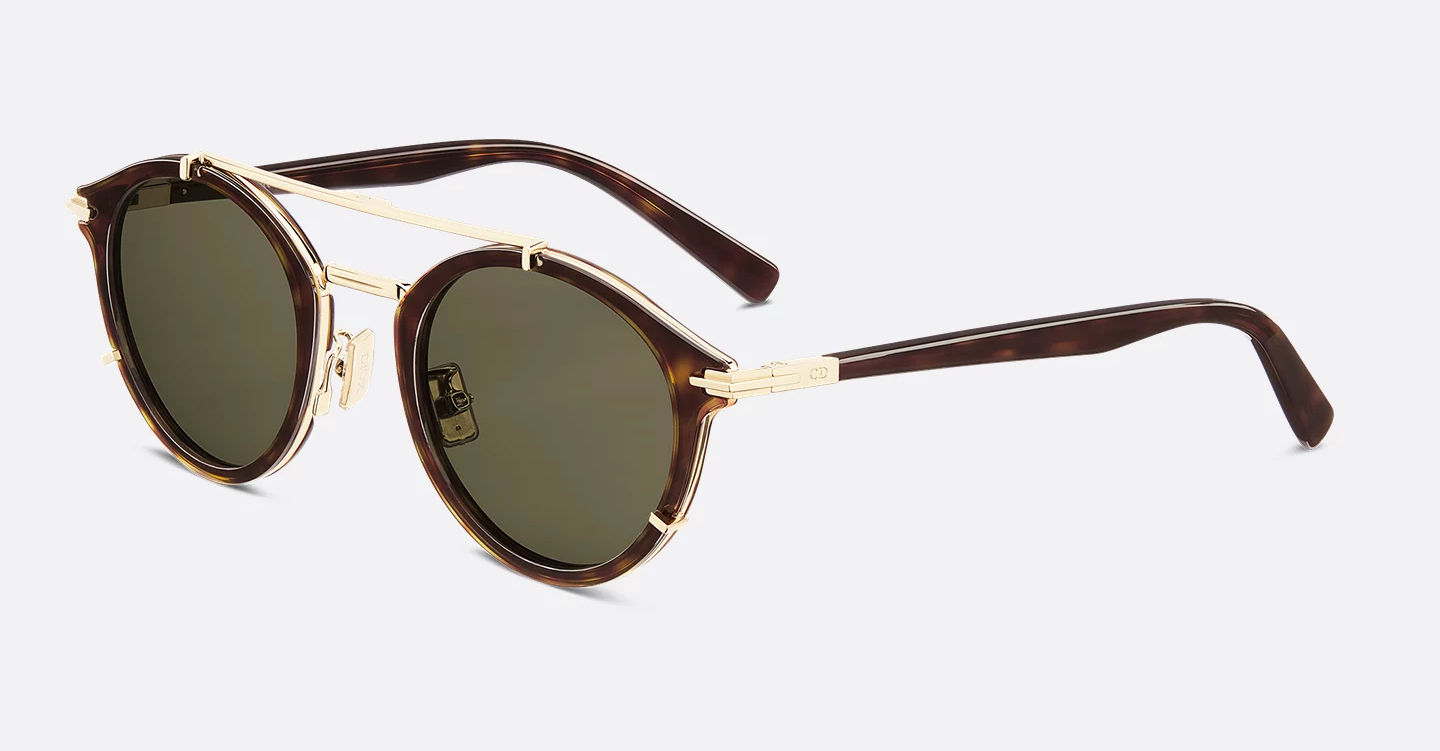 The elegant DiorSuit R7U pantos-shape sunglasses with a crystal and silver-finish frame.